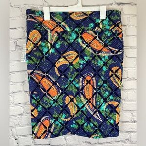 LuLaRoe Paisley Cassie Pencil Skirt size XL